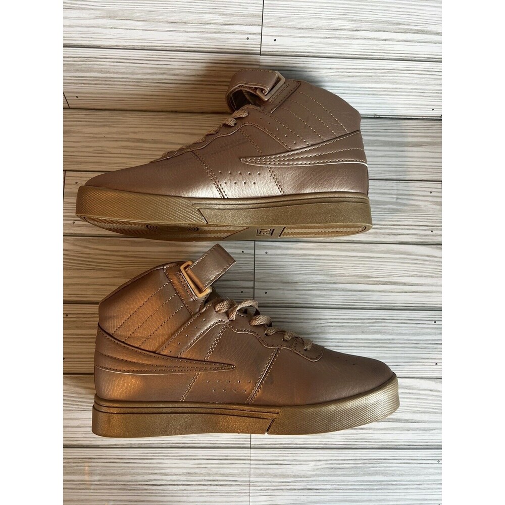 Fila Vulc 13 Sneakers High Tops Women's Size 8 Metallic Rose Gold Pink Shoes - Picture 6 of 10